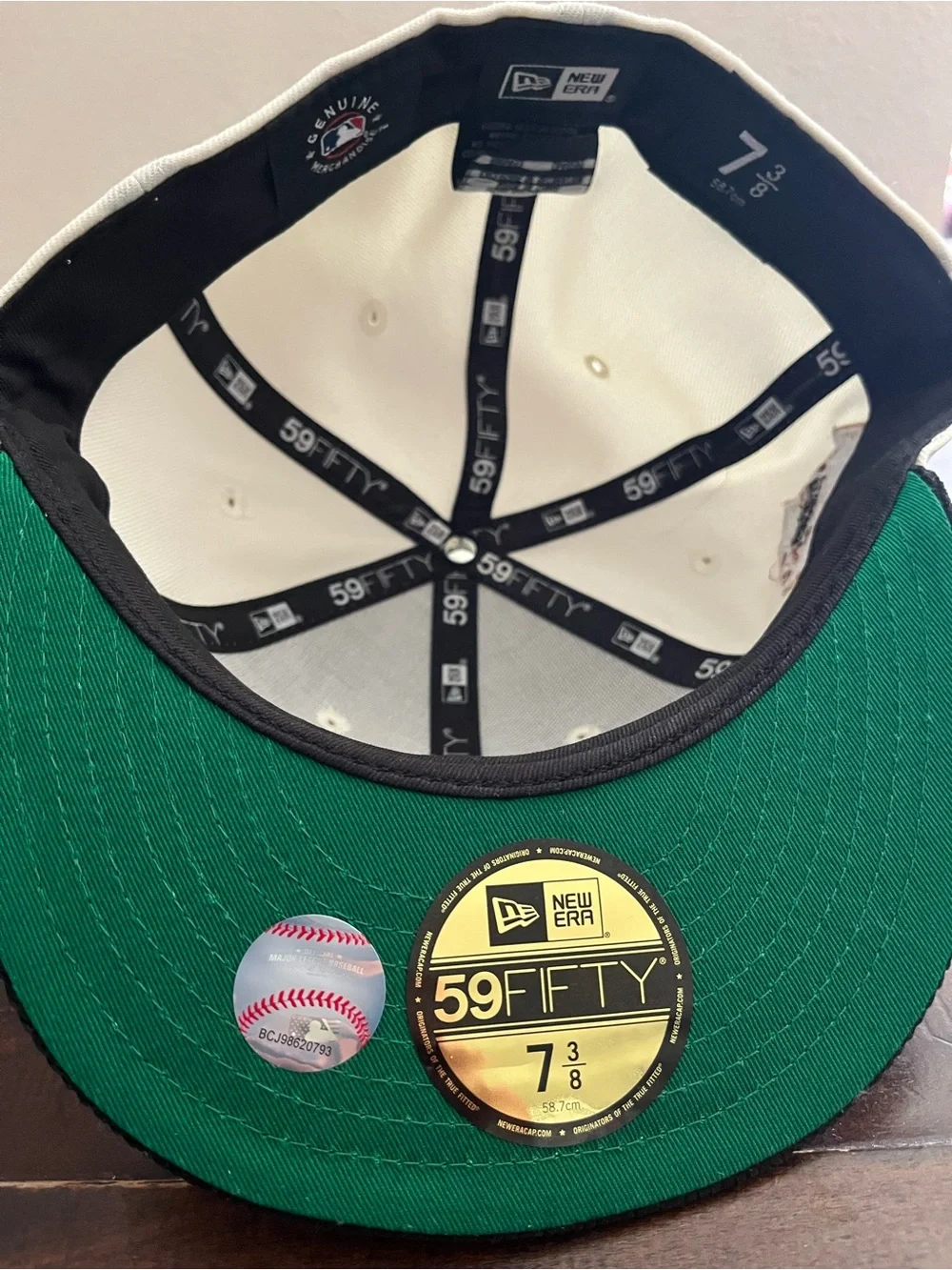 Adult Two-Tone White and Black Baseball Cap with Gold T Patch - Texas Rangers